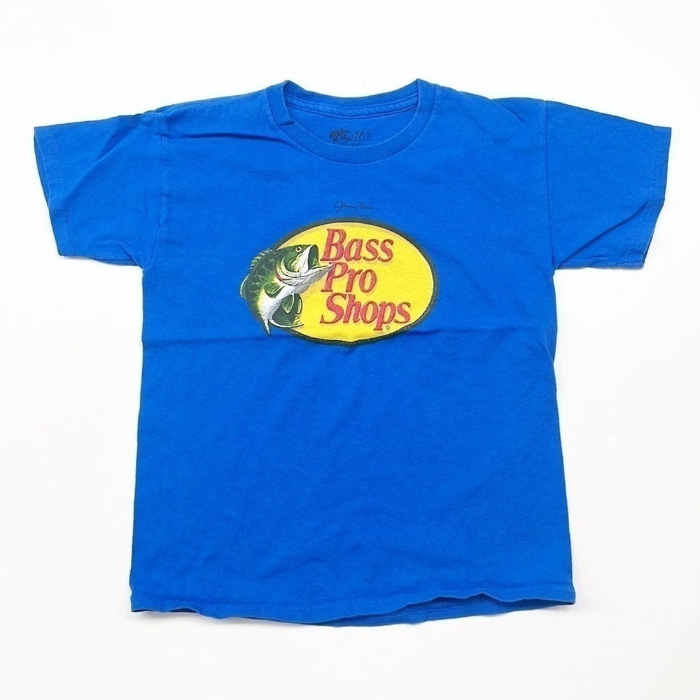 Bass Pro Shops cobalt blue youth t-shirt